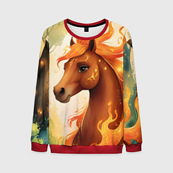 Мужской свитшот Милая огненная лошадь