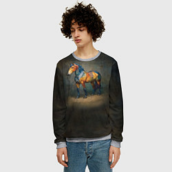 Свитшот мужской Конь Ренессанс, цвет: 3D-меланж — фото 2