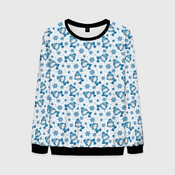 Свитшот мужской Весёлые снеговики, цвет: 3D-черный