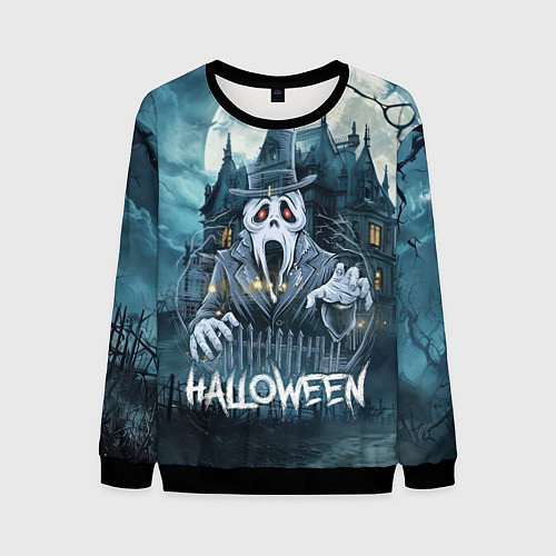 Мужской свитшот Дух у замка / 3D-Черный – фото 1