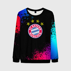 Свитшот мужской Бавария Мюнхен краски неон градиент, цвет: 3D-черный