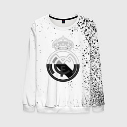 Мужской свитшот Реал Мадрид черно белые краски