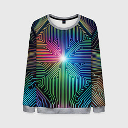 Свитшот мужской Линейная графика, цвет: 3D-меланж