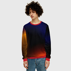 Свитшот мужской Color black red blue, цвет: 3D-красный — фото 2