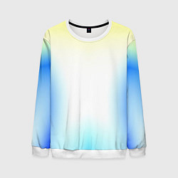 Свитшот мужской Color yellow blue white, цвет: 3D-белый