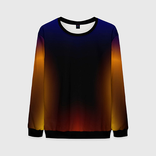 Мужской свитшот Color black red blue / 3D-Черный – фото 1