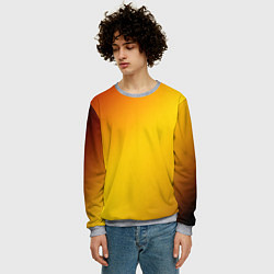 Свитшот мужской Color yellow red gradient, цвет: 3D-меланж — фото 2