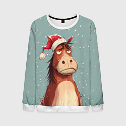 Мужской свитшот Недовольная лошадка