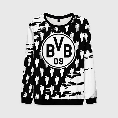 Мужской свитшот Borussia люди краски / 3D-Черный – фото 1