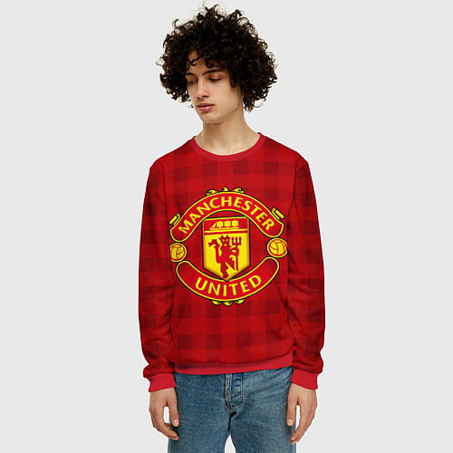 Мужской свитшот Manchester United / 3D-Красный – фото 3