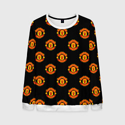 Свитшот мужской Manchester United Pattern, цвет: 3D-белый