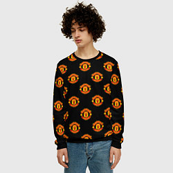 Свитшот мужской Manchester United Pattern, цвет: 3D-черный — фото 2