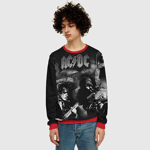 Мужской свитшот AC/DC / 3D-Красный – фото 3