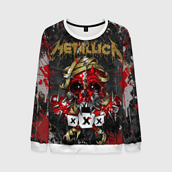 Свитшот мужской Metallica XXX, цвет: 3D-белый