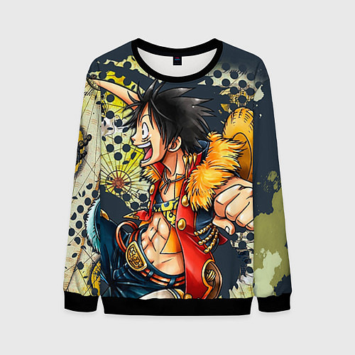 Мужской свитшот One Piece / 3D-Черный – фото 1