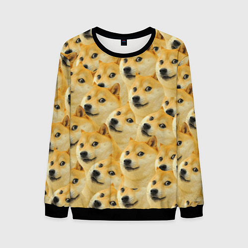 Мужской свитшот Doge / 3D-Черный – фото 1