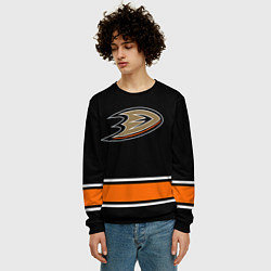 Свитшот мужской Anaheim Ducks Selanne, цвет: 3D-черный — фото 2