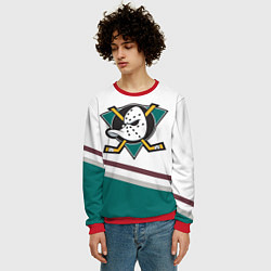 Свитшот мужской Anaheim Ducks Selanne, цвет: 3D-красный — фото 2