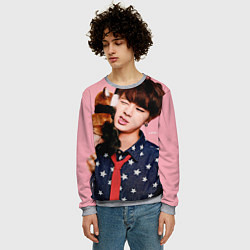 Свитшот мужской BTS: Love Me, цвет: 3D-меланж — фото 2