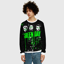 Свитшот мужской Green Day: Acid Colour, цвет: 3D-белый — фото 2