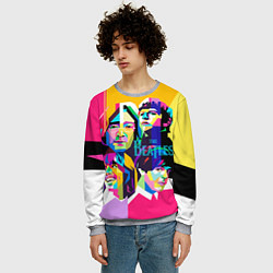 Свитшот мужской The Beatles: Poly-art, цвет: 3D-меланж — фото 2