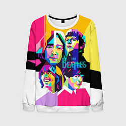 Свитшот мужской The Beatles: Poly-art, цвет: 3D-белый