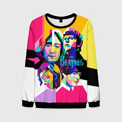 Свитшот мужской The Beatles: Poly-art, цвет: 3D-черный