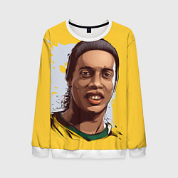 Свитшот мужской Ronaldinho Art, цвет: 3D-белый
