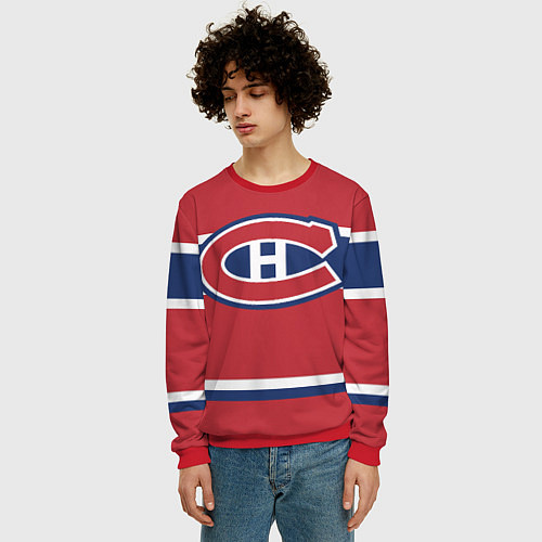 Мужской свитшот Montreal Canadiens / 3D-Красный – фото 3