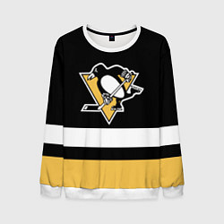 Свитшот мужской Pittsburgh Penguins: Black, цвет: 3D-белый