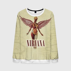 Свитшот мужской Nirvana Angel, цвет: 3D-белый
