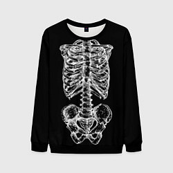Свитшот мужской Скелет, цвет: 3D-черный