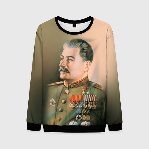 Мужской свитшот Иосиф Сталин / 3D-Черный – фото 1