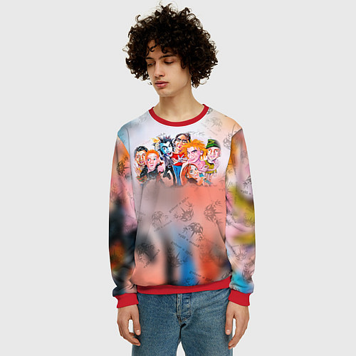 Мужской свитшот Король и Шут / 3D-Красный – фото 3