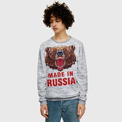 Свитшот мужской Bear: Made in Russia, цвет: 3D-меланж — фото 2