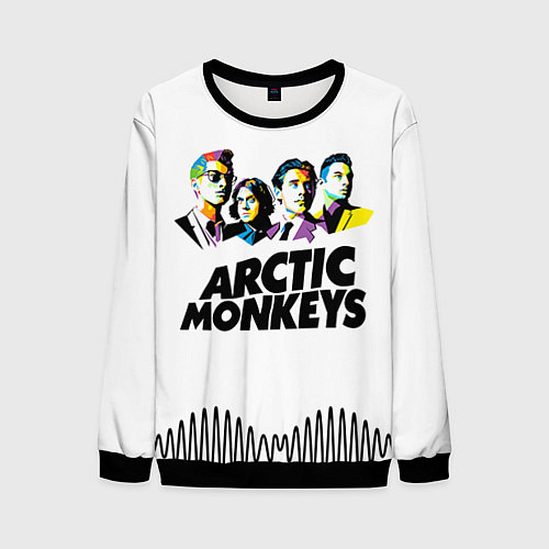 Мужской свитшот Arctic Monkeys: Music Wave / 3D-Черный – фото 1