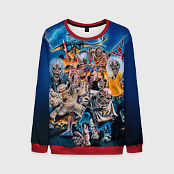 Свитшот мужской Iron Maiden: Skeletons, цвет: 3D-красный