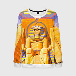 Свитшот мужской Iron Maiden: Pharaon, цвет: 3D-белый