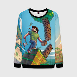 Свитшот мужской Minecraft Woodcutter, цвет: 3D-черный