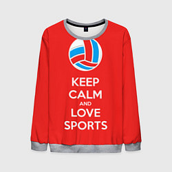 Мужской свитшот Keep Calm & Love Volleyball