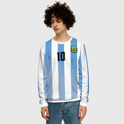 Свитшот мужской Месси - сборная Аргентины, цвет: 3D-белый — фото 2