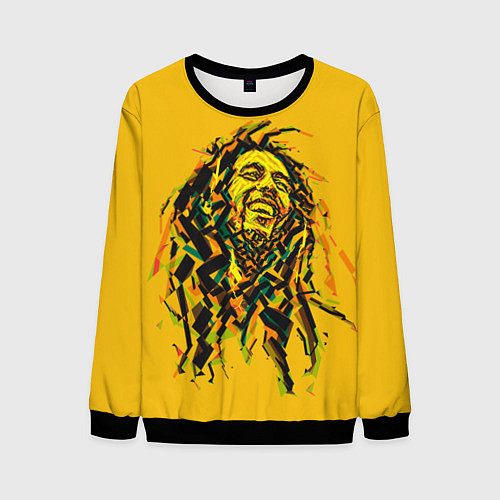 Мужской свитшот Боб Марли / 3D-Черный – фото 1