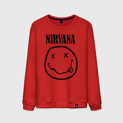 Свитшот хлопковый мужской Nirvana, цвет: красный