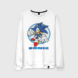 Свитшот хлопковый мужской Sonic, цвет: белый