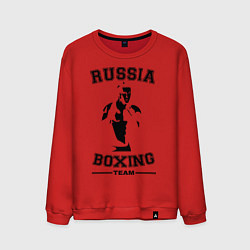 Свитшот хлопковый мужской Russia Boxing Team, цвет: красный