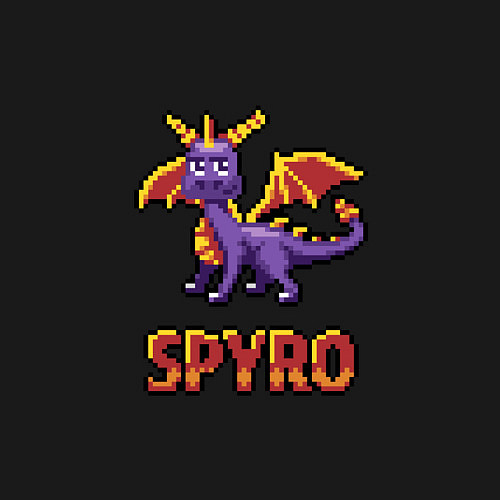 Мужской свитшот Spyro: 8 bit / Черный – фото 3