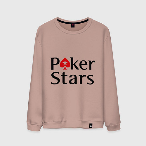Мужской свитшот Poker Stars / Пыльно-розовый – фото 1