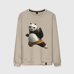 Свитшот хлопковый мужской Кунг фу Панда, цвет: миндальный