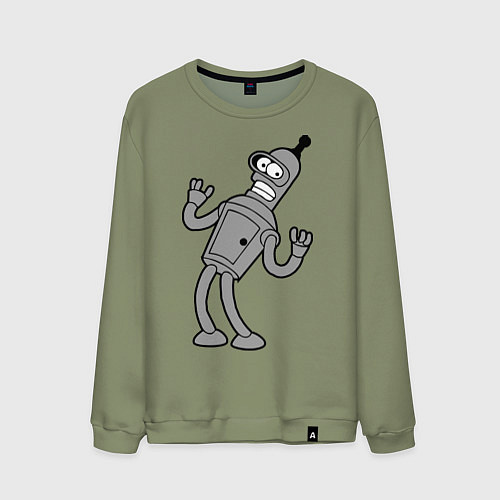 Мужской свитшот Bender Error / Авокадо – фото 1