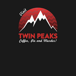 Свитшот хлопковый мужской Twin Peaks: Pie & Murder, цвет: черный — фото 2